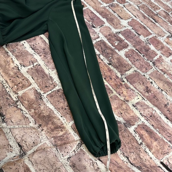 Worthington Women's Forest Green Bow Tie Midi Dress Long Sleeve Career Size M - Picture 14 of 16